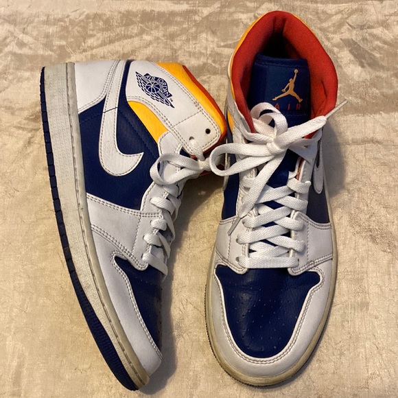 Air Jordan Mid Royal Blue Laser Orange